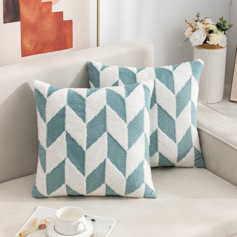 Nordic Throw Pillowcase Without Core Jacquard Single-sided Sofa Living Room Cushion Simple High-end Bedroom Bay Window Pillowcase
