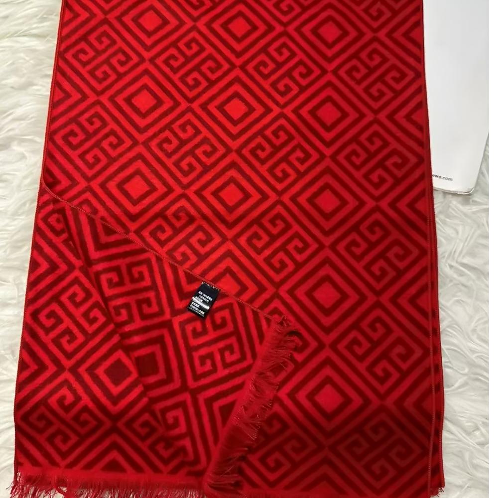 [BYSIFA] Winter Men Warm Scarves Thicken China Red 100% Silk Male Business Long Scarf Cravat New Year Gift Neck Scarf 165*24cm