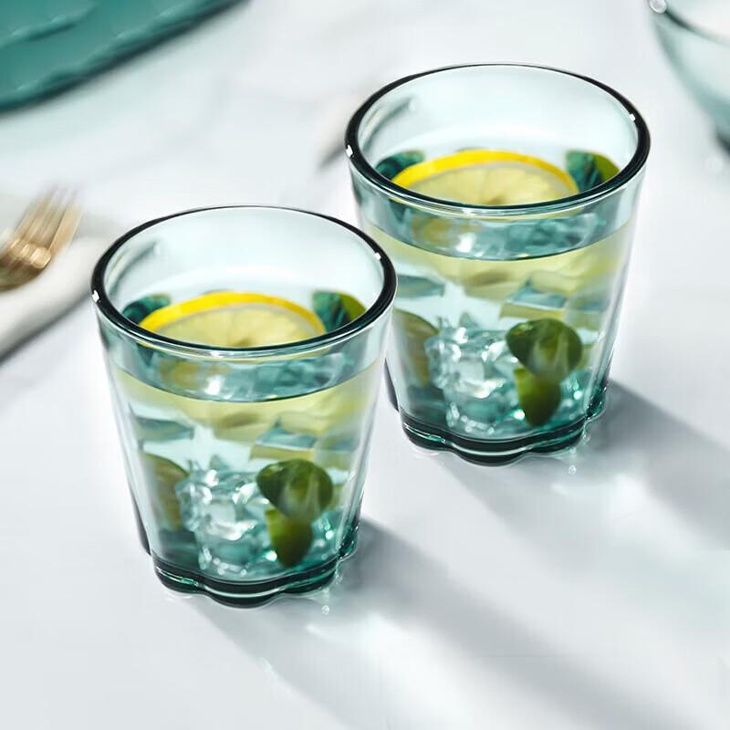 Corning Heat-Resistant Lake Green Glass Cup Set (4-Piece)