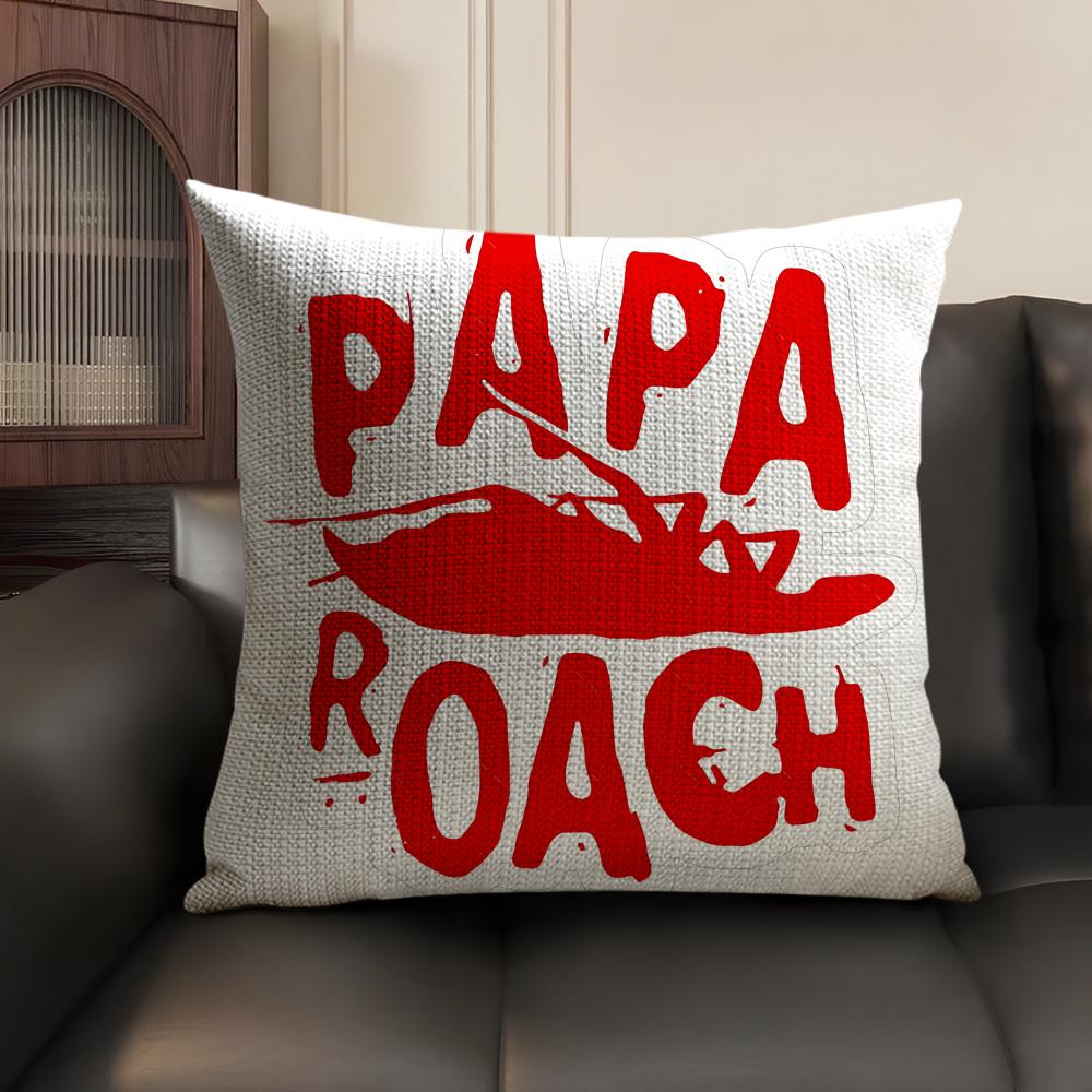 Classic P-Papas R-Roach Cushion Cover Summer Breathable Linen Organic Fabric Double-Sided Printing Sofa Pillow Case Home Decor
