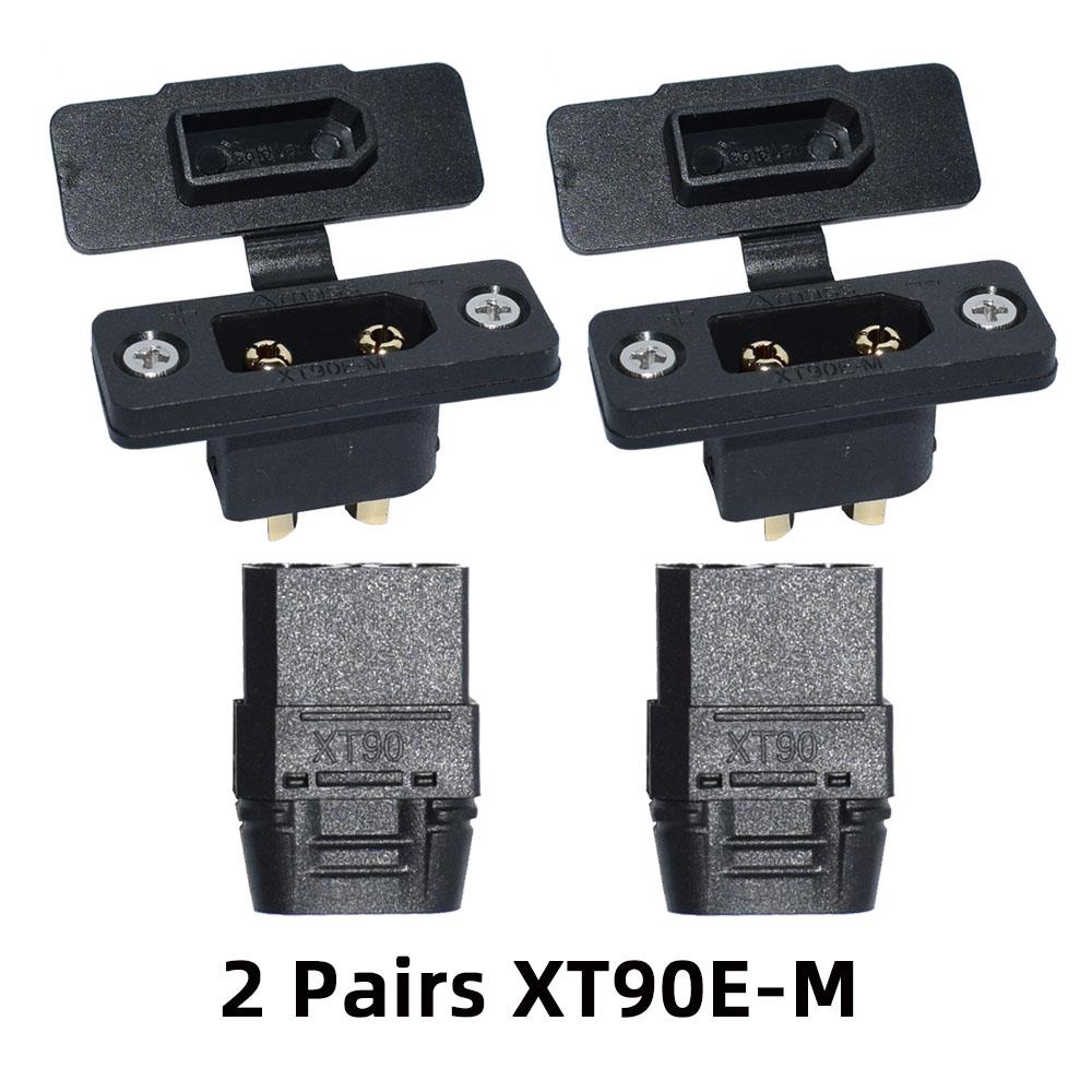 Amass XT90E-M Battery Connector XT90E Male Plug Gold-Plated Connector with PVC Protective Sleeve Dust Cap for RC Aircraft Drone