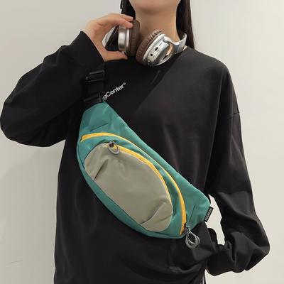 Outdoor Commuting Men'S Durable And Lightweight Fanny Pack, Daily Leisure Waterproof Material, Sports Breathable Hanging Bag, Cycling And Running