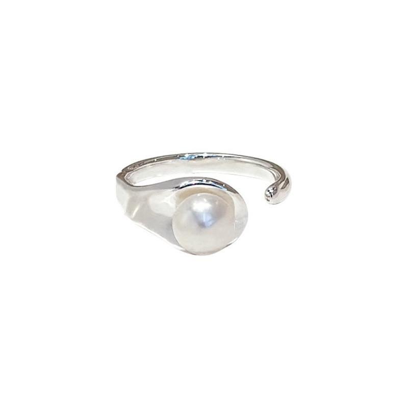 Elegant Adjustable Pearl Cluster Ring For Women With Geometric Design Perfect For Fashionable Summer 2023