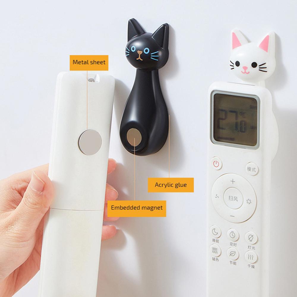Magnetic Hook Punch-free Remote Control Hook Strong Paste Wall Magnetic Storage Hook Traceless Holder Cat