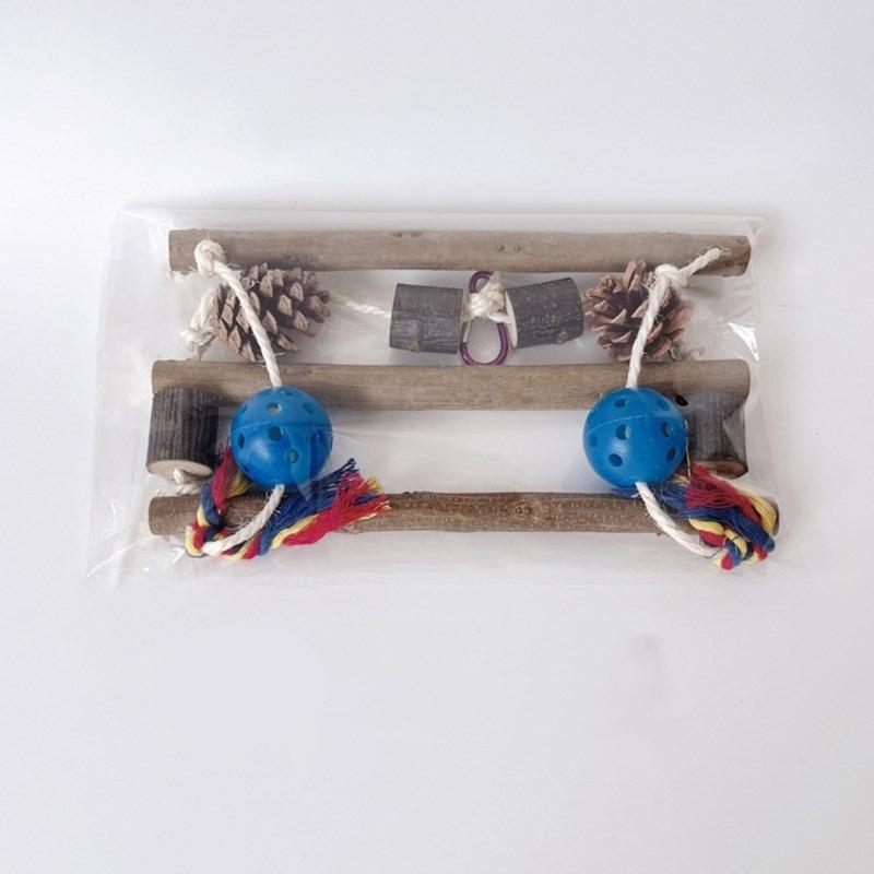 Bird Perches Cage Toy Wood Bird Perches Lovebird Cage Decoration Interactive Cage Accessories for Parakeets, Lovebirds