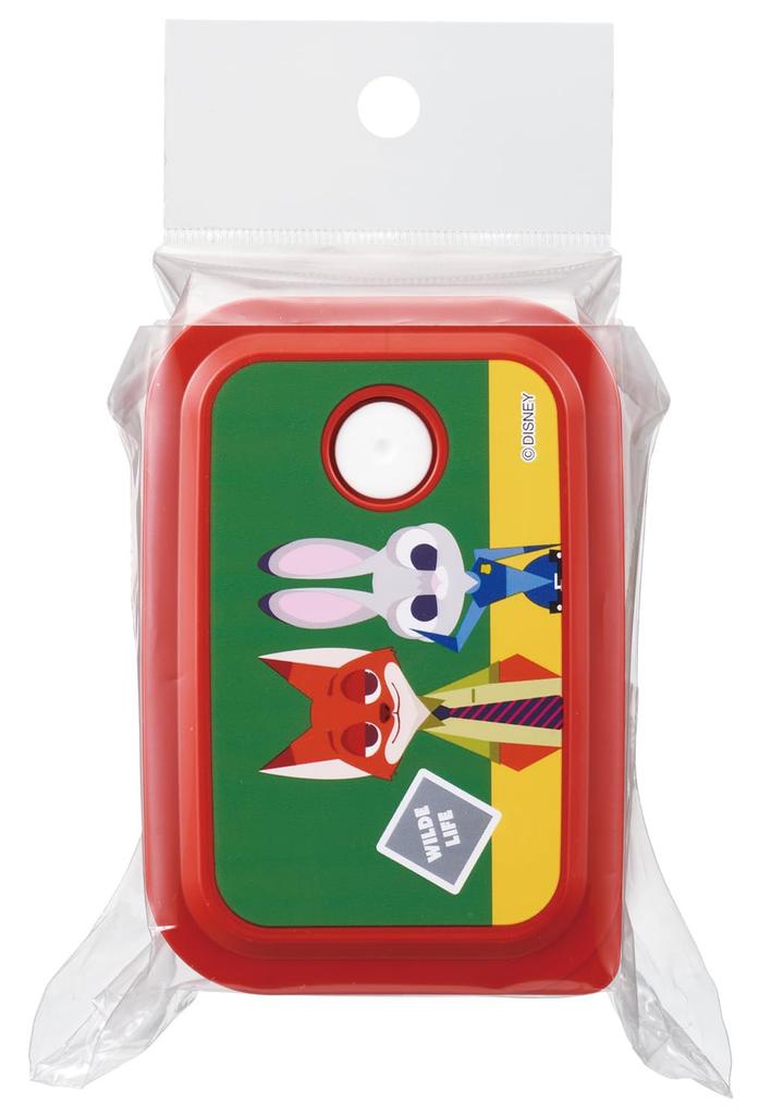 Skater Mini Bento Lunch with Disney Zootopia Box, 1-Tier, Microwave-Safe, 320ml, Lid, Patch, PL32B-A