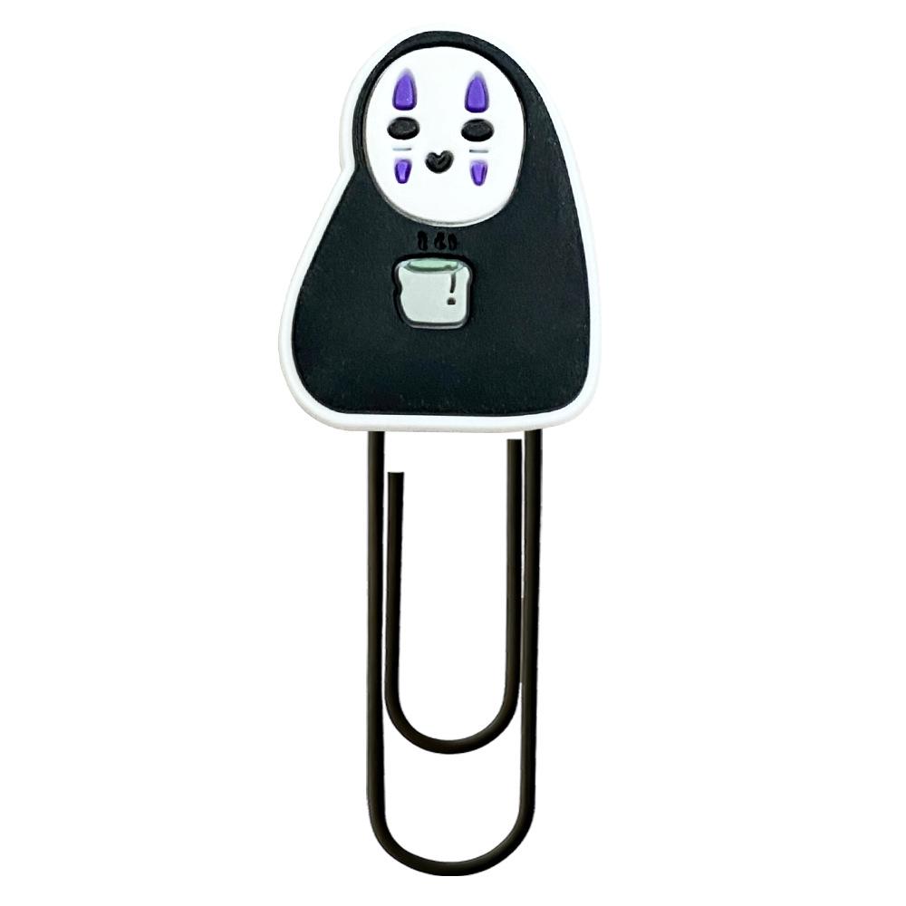 Kusaki Hayao Cute Cartoon PVC Paperclip Bookmark, Large U-shaped Office Supply.