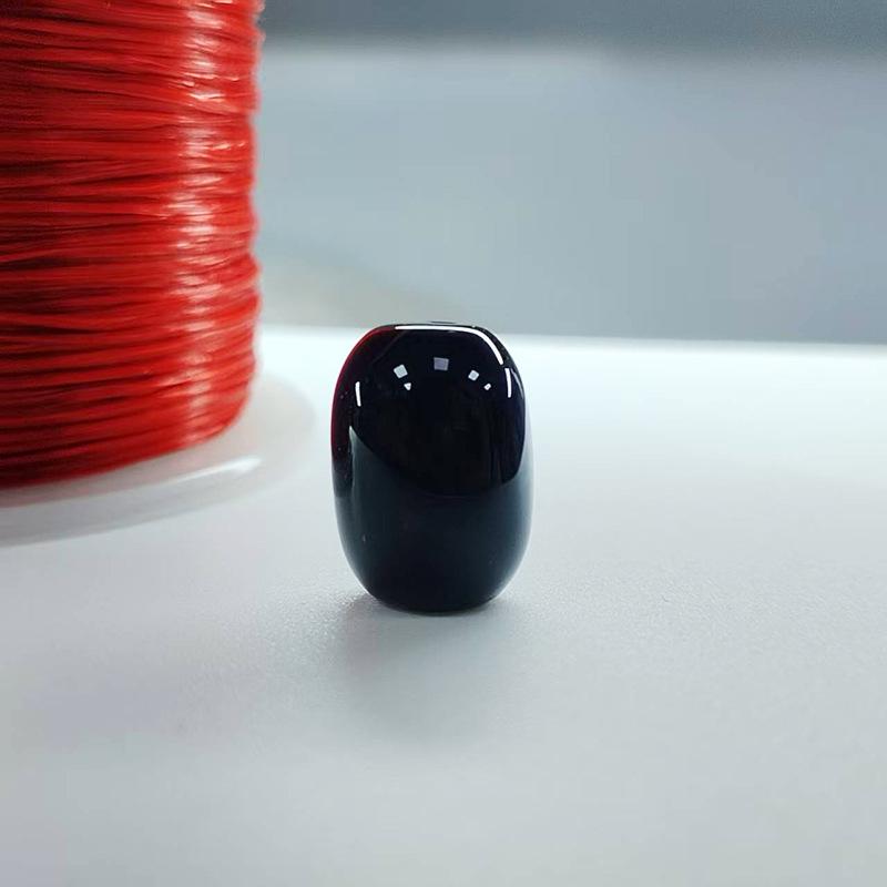 Ancient Black Agate Barrel Bead Bracelet Necklace DIY Jewelry Accessories