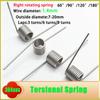 10 stuks 1,4 mm Draad 304 Roestvrij Staal Rechtsdraaiende Torsieveer 3/6/9 Wikkelingen 60-180 Graden Corrosiebestendige Torsieveer