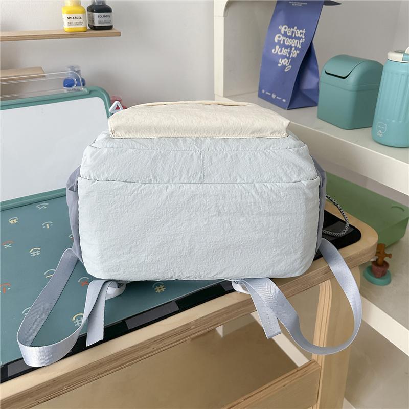 Junior High School Student Schoolbag Women's Backpack Color Contrast Backpack