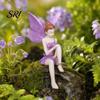 Multi-room Decorative Item Flower Fairy Ornaments, Beautiful And Fine Carving Figurines, Bedroom Piece Resin Sculpture for Home Patio Balcony