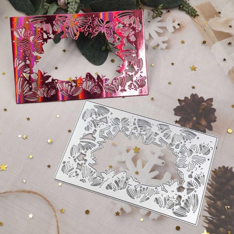Ramka z zaproszeniem wykrojniki do metalu DIY Craft szablon do wytłaczania ze stali węglowej szablony metalowe Scrapbooking na wykrojnik na karty