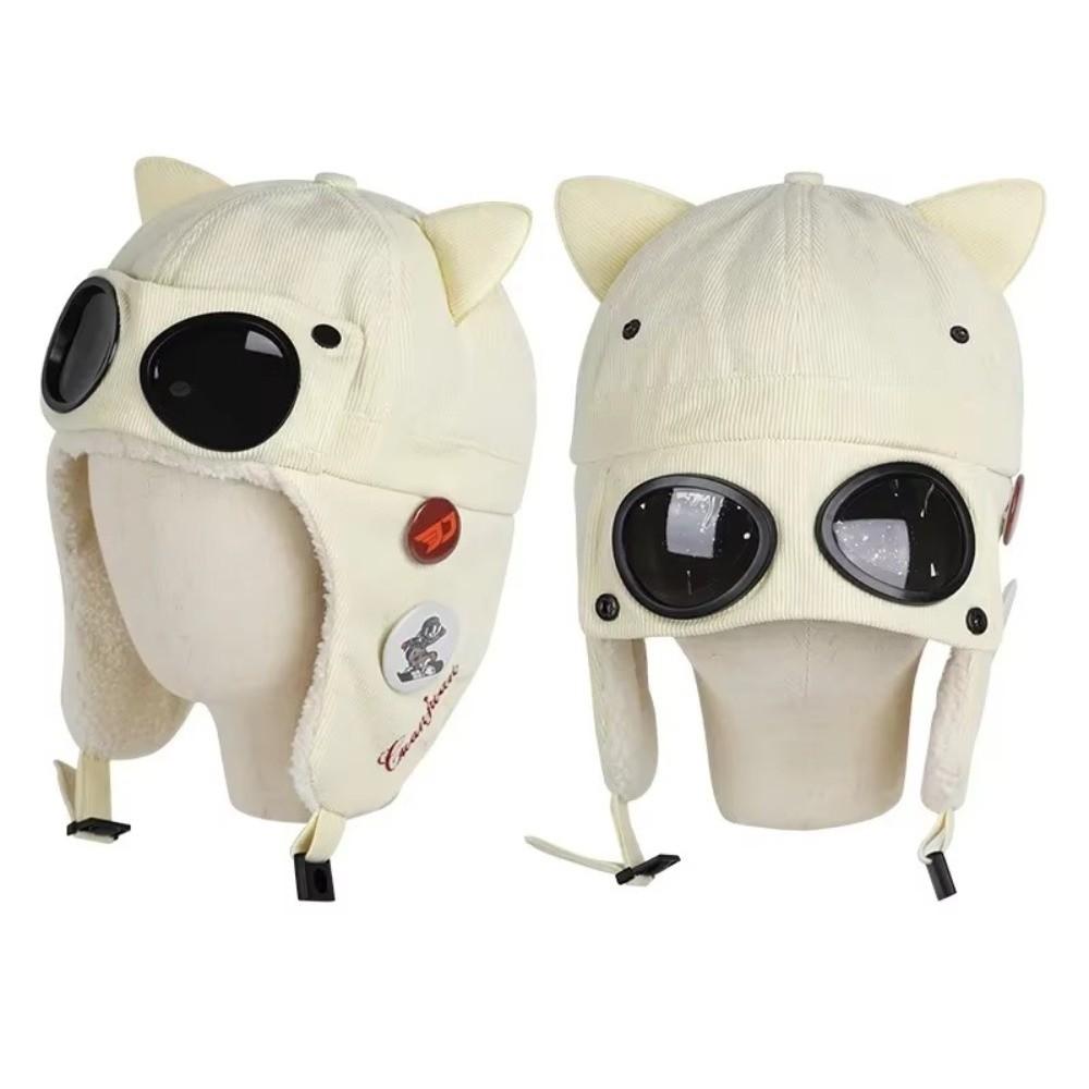 Verdickte Bombermützen Warme Skimützen mit Ohrenschutz Fliegermützen Winter Outdoor Modebekleidung