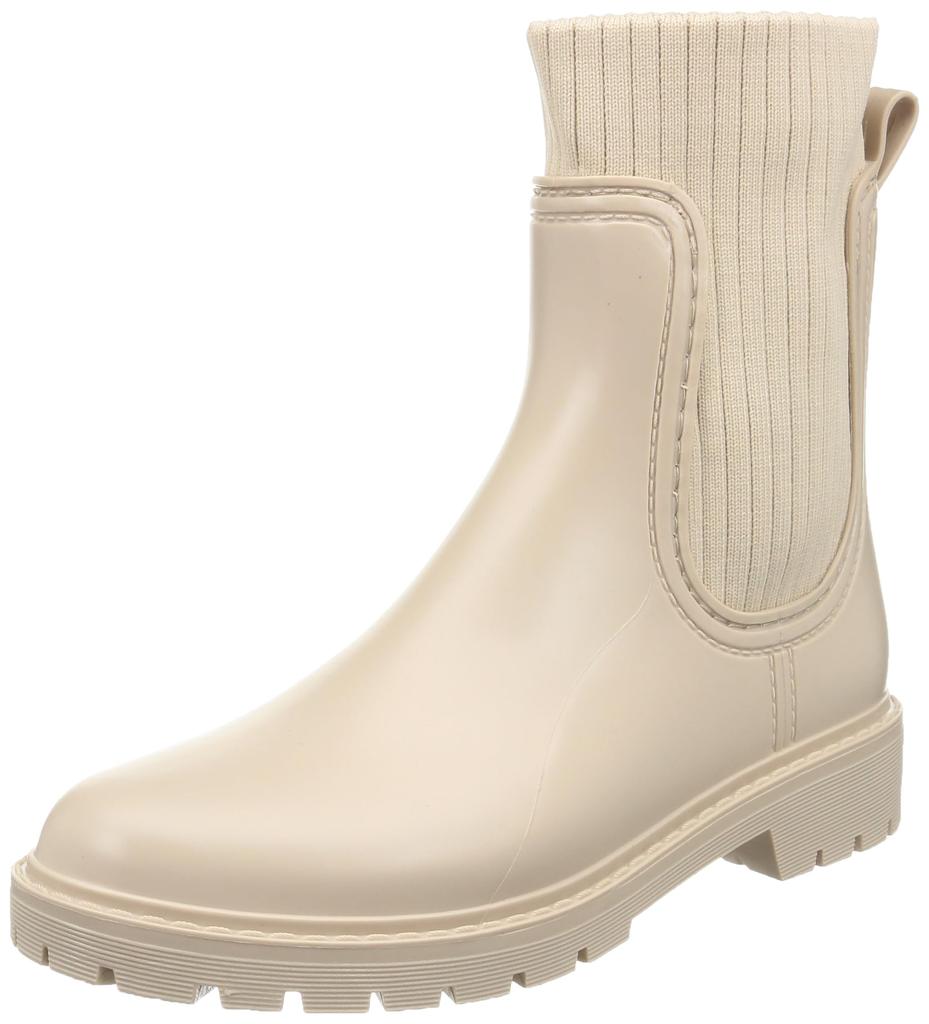 Randa Rain Size KA32102 Women's Side-Gore Boots, Beige, 25.5cm,