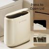 Bathroom Narrow Trash Can Plastic Press Cover Trash Bin Durable Luxury Litter Bins Waterproof Large Capacity Kitchen Dustbin