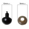 100PCs Schwarz Kunststoff Puppe Augen Sicherheits Augen Für Teddybär Stofftiere Snap Tier Scrapbooking Puppen Puppen Handwerk Augen für Spielzeug