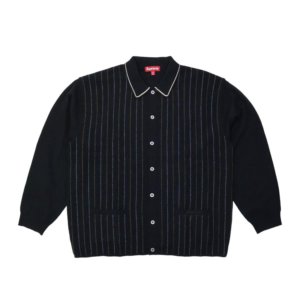 Supreme Herringbone Cardigan Black