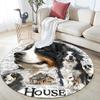 Vintage Dog  Round Area Rug,Carpet Rug for Living Room Bedroom Sofa Playroom Decor,Non-slip Floor Mat