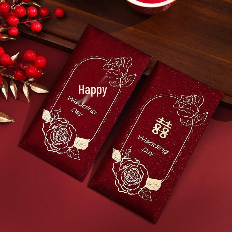 Chinese Glitter Wedding Red Envelope for New Marriage Gift