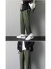 Men's Trendy Loose-Fit Summer Sports Pants - Ice Silk, Straight Wide-Legged, Cropped.