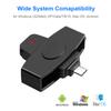 Type-C CAC Smart Card Reader Bank Tax SIM/IC/ID Card Reader Multi-System Compatible Portable External Reader for Windows/Android