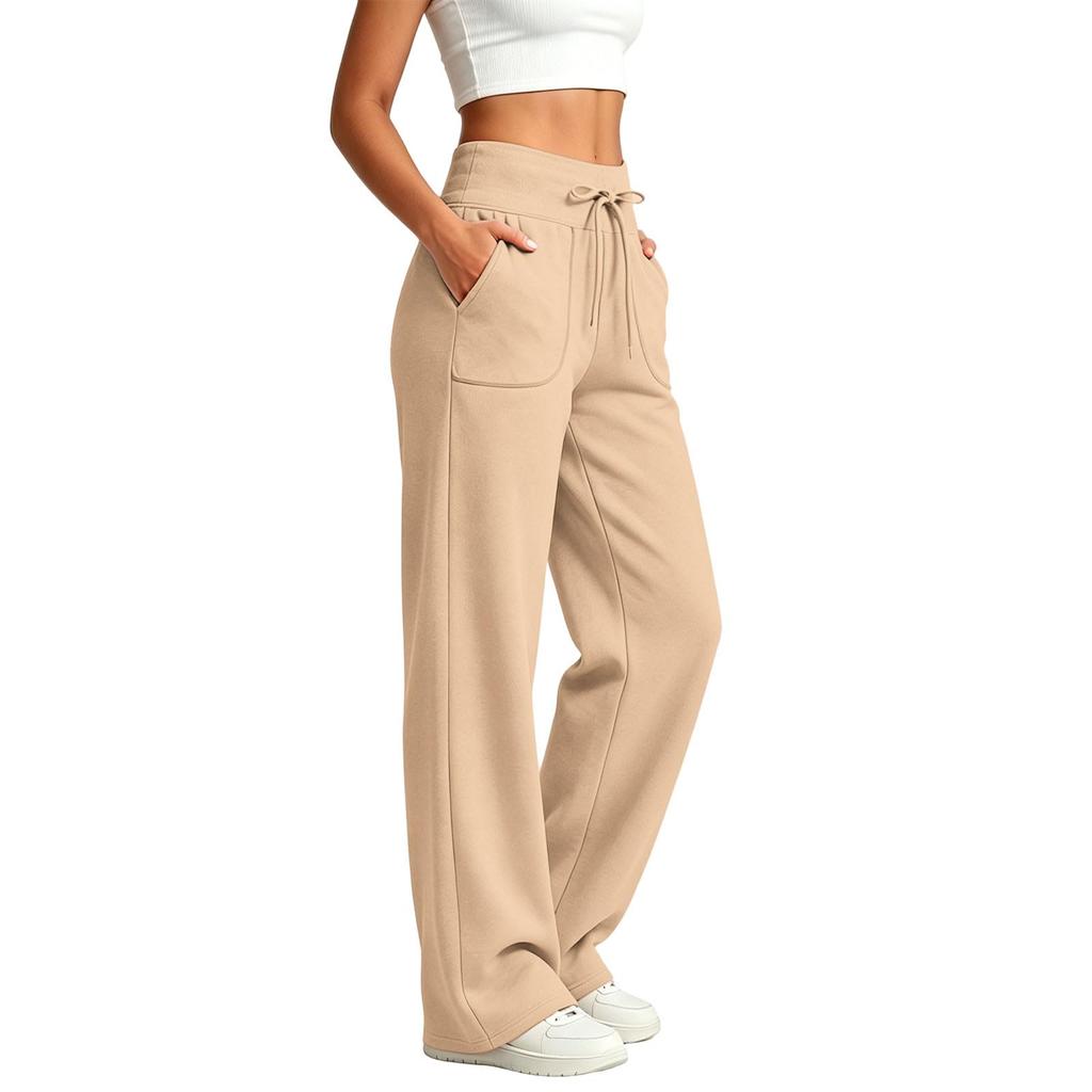 Women's Casual Wide Leg Sweatpants with Drawstring and Pockets for Everyday Wear