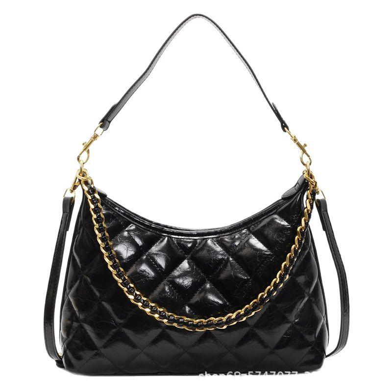 Xiaoxiangfeng rhombus armpit bag 2025 spring new Korean version fashionable versatile shoulder bag feeling niche oblique span women's bag