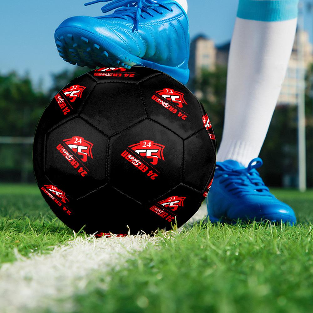 24 Erzincanspor Indoor Soccer Ball Colorful All Ages Size 5 Machine Stitched PVC Competition Ready Durable High-Bounce