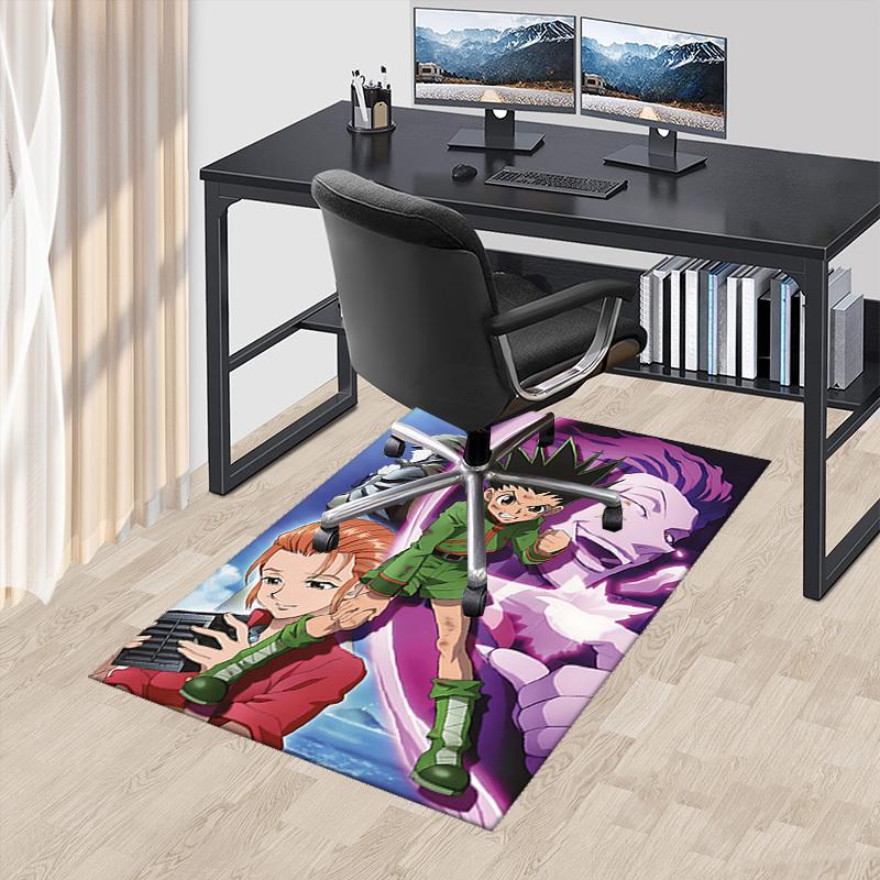 

1pc Hunter x Hunter Leorio Anime Cartoon Design Office Chair Mat Non-Slip Carpet Suitable for Home Decor Living Room Bedroom Game Room Gift All Season 60cm by 90cm