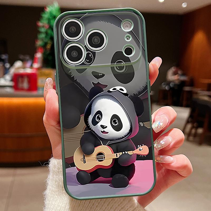 Guitar-playing Panda Case For iPhone 17 Pro Max Magnetic For Magsafe Skin Feeling Cover For iPhone 16 15 14 13 Pro Max