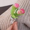 Zinc Zinc Alloy Flower Brooch Silver Metal Clothes Pin Personality Gold Brooch  Daily