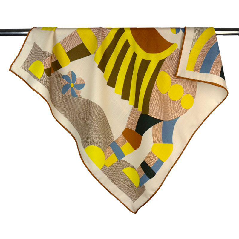 Little Horse Silk Wool Double-Sided Scarf, Autumn & Winter Style Shawl