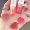 Matte Velvet Lip Mud Gloss: Dual-Use Lip and Cheek Whitening Lipstick, Moisturizing, Non-Stick Cup