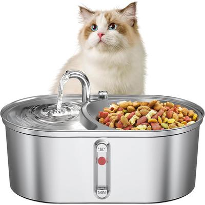 Pet Stainless Steel Drinking Fountain Cat and Dog Fountain Smart Feeding Water Dispenser 3L Drinking Fountain Pet Cat Supplies