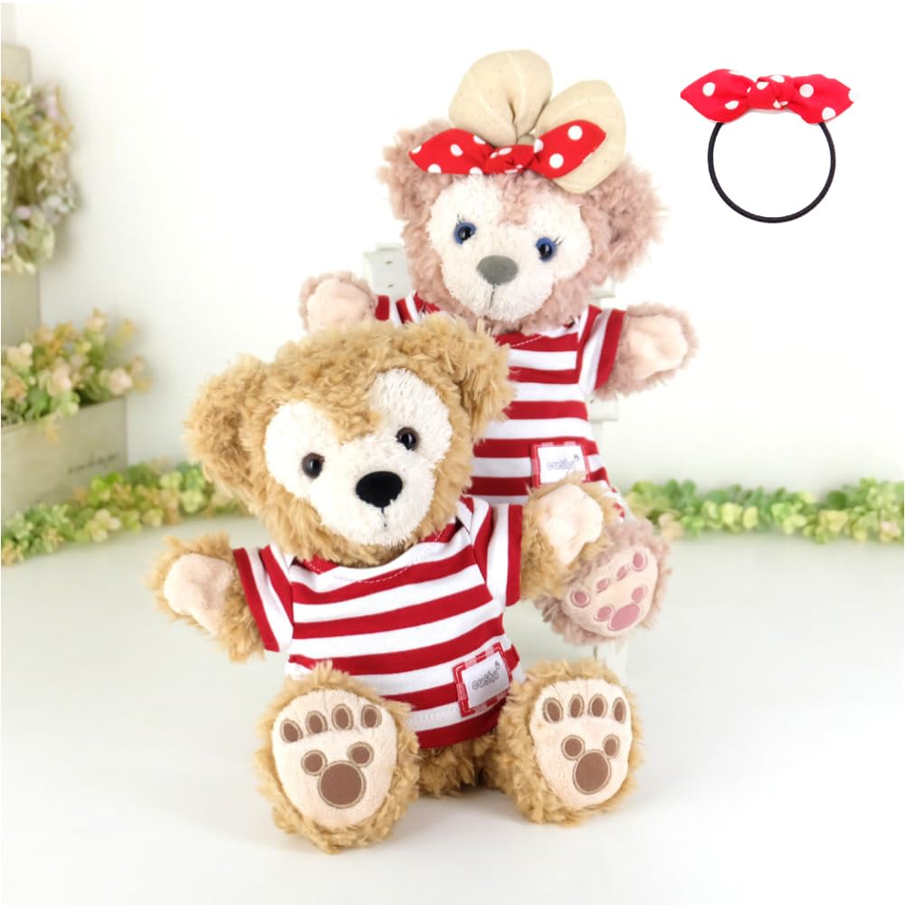 

Clothes for stuffed animals such as Duffy and made in knit pair red cds514pt puppets, ShellieMay, clothes, costumes, Japan, T-shirt, dress, set, red,