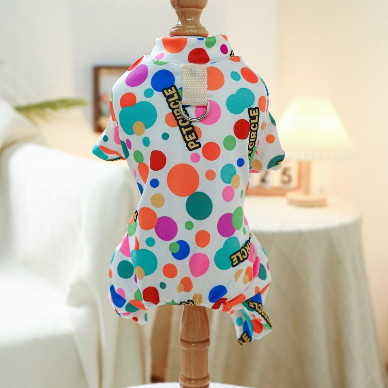 Pet circle, pet clothes, dog and cat clothing, clothing, one-piece black and white strip home clothes
