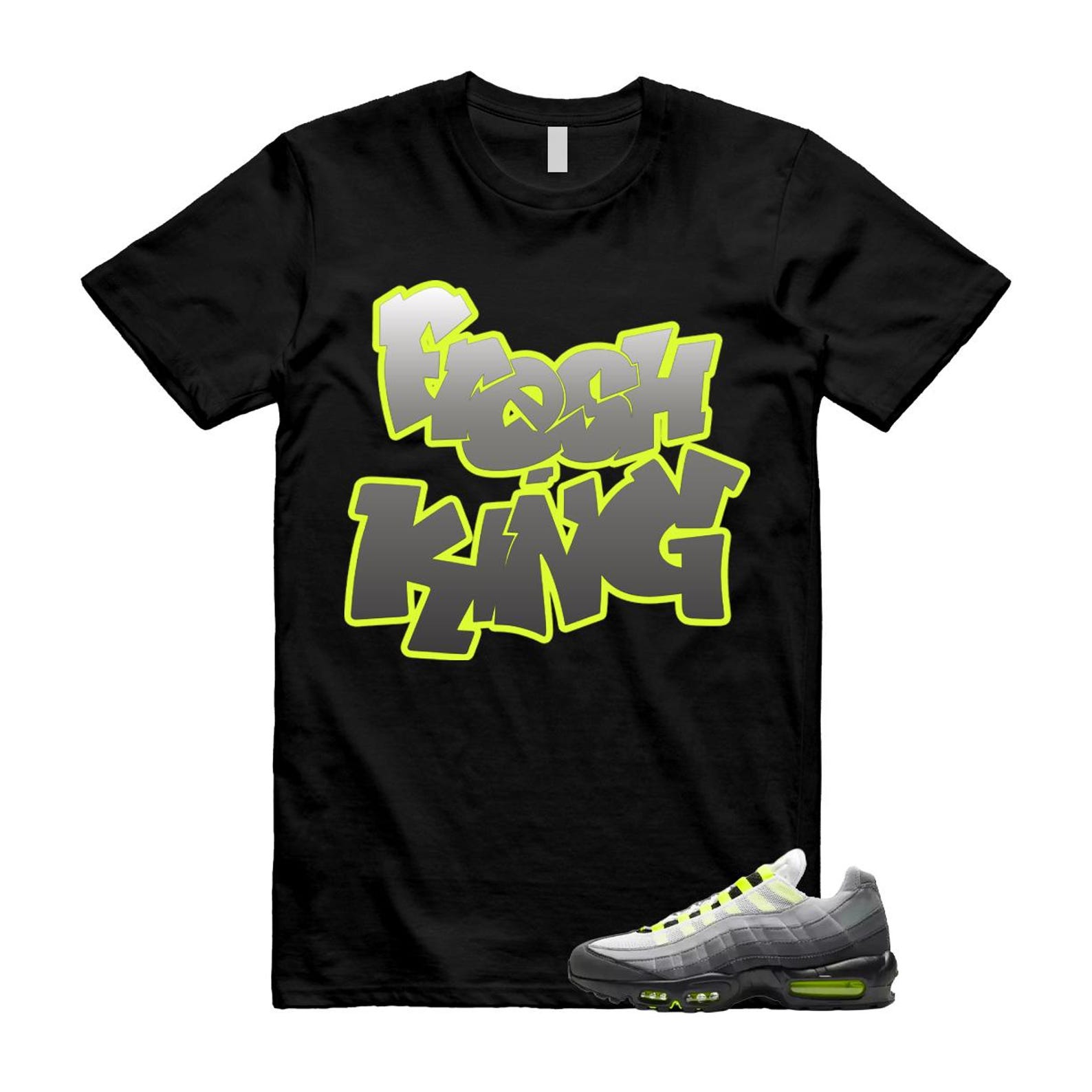Air Max 95 Big Bubble Neon Yellow Black Cool Grey 2026 OG T Shirt Match FK 3XL