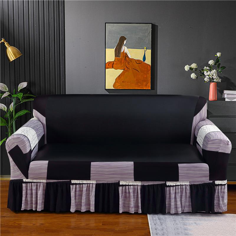 Leather Sofa Cover Full Set Of Technology Cloth Leather Sofa Cover Cover Four Seasons Universal Waterproof Sofa Seat Cushion Non-Slip Skirt