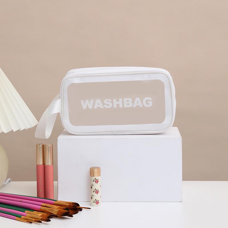 Large Capacity PVC Toiletry Bag - Celebrity Style, Multi-Purpose, Wet/Dry Separation, Makeup Storage