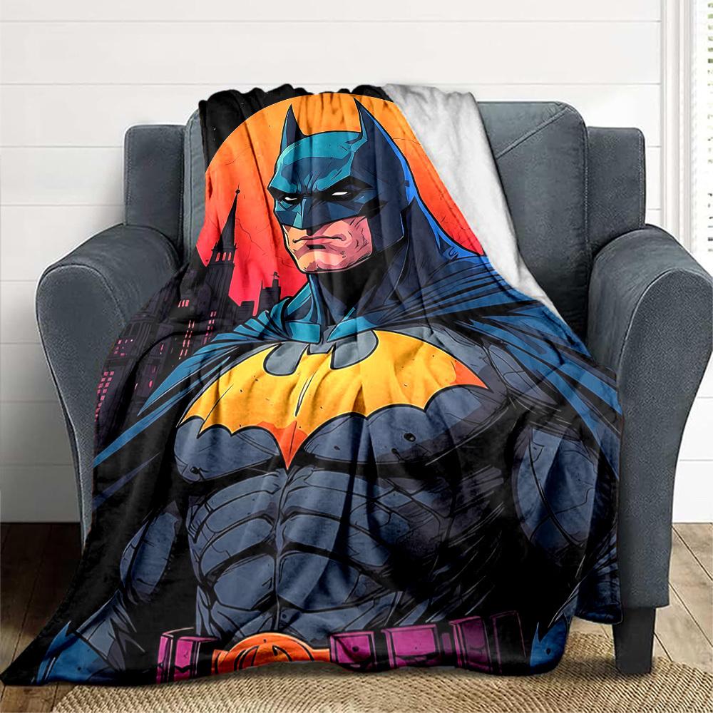 1pc Batman Flannel Throw Blanket Soft, Warm & Cozy for Couch, Bed, Office, and Travel Versatile All Season Gift, Christmas Present