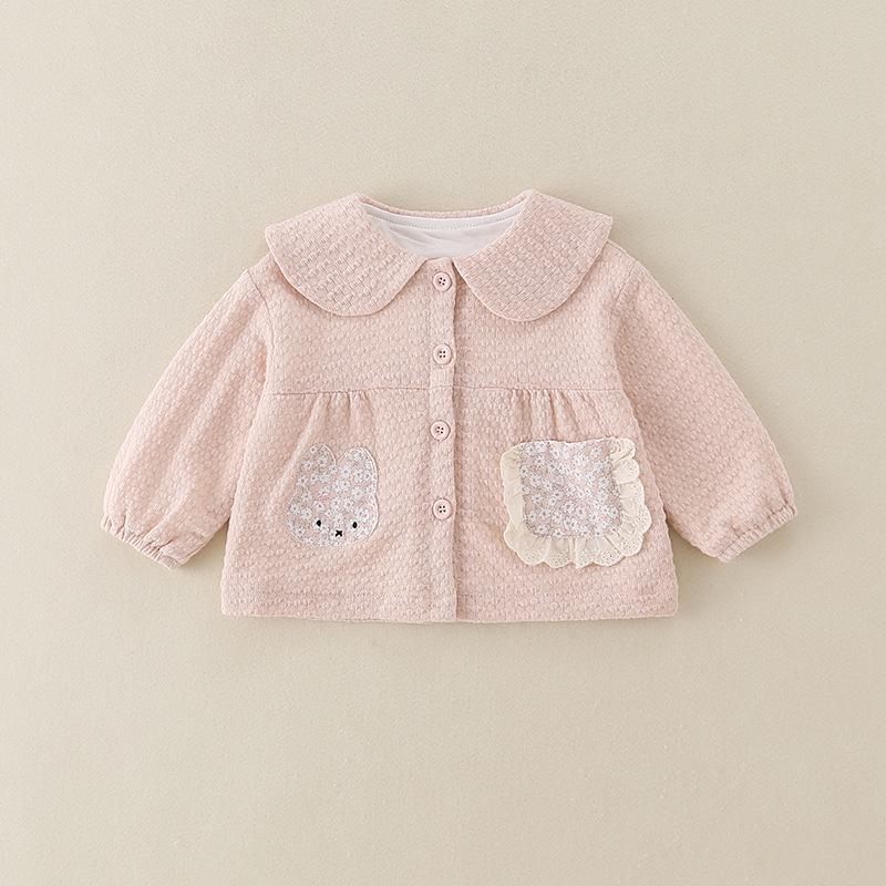 Mädchen Kleinkind Doppel-Lagen Langarm Jacke und Outfit Set für Frühling und Herbst