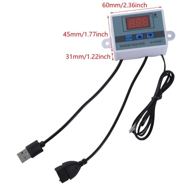 USB-Temperaturkontroll-Stromkabel Mikrocomputer-Temperaturregler für Kühlgeräte mit einstellbarer Einstellung