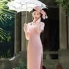 High-end mulberry silk cheongsam 1011 new retro new Chinese silk elegant temperament long bridal wedding dress