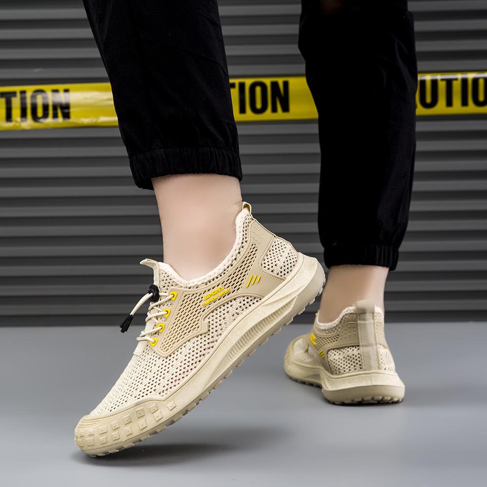 Summer Men's Mesh Shoes Fly-woven Breathable Not Stuffy Foot Platform Outdoor Sports Shoes Fashion Casual Shoes