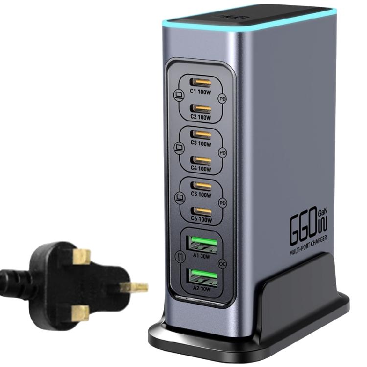 

Компактное 8-портовое USB C зарядное устройство мощностью 660 Вт для эффективной зарядки смартфонов, ноутбуков и планшетов. Универсальная совместимость 1