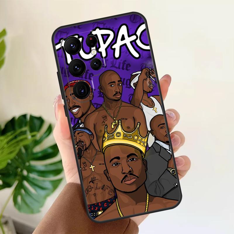 Rapper T-Tupac Shakur Soft Case For Samsung Galaxy S25 S24 S23 S22 S21 Ultra S9 S10 Plus S23 FE S24 FE Phone Cover