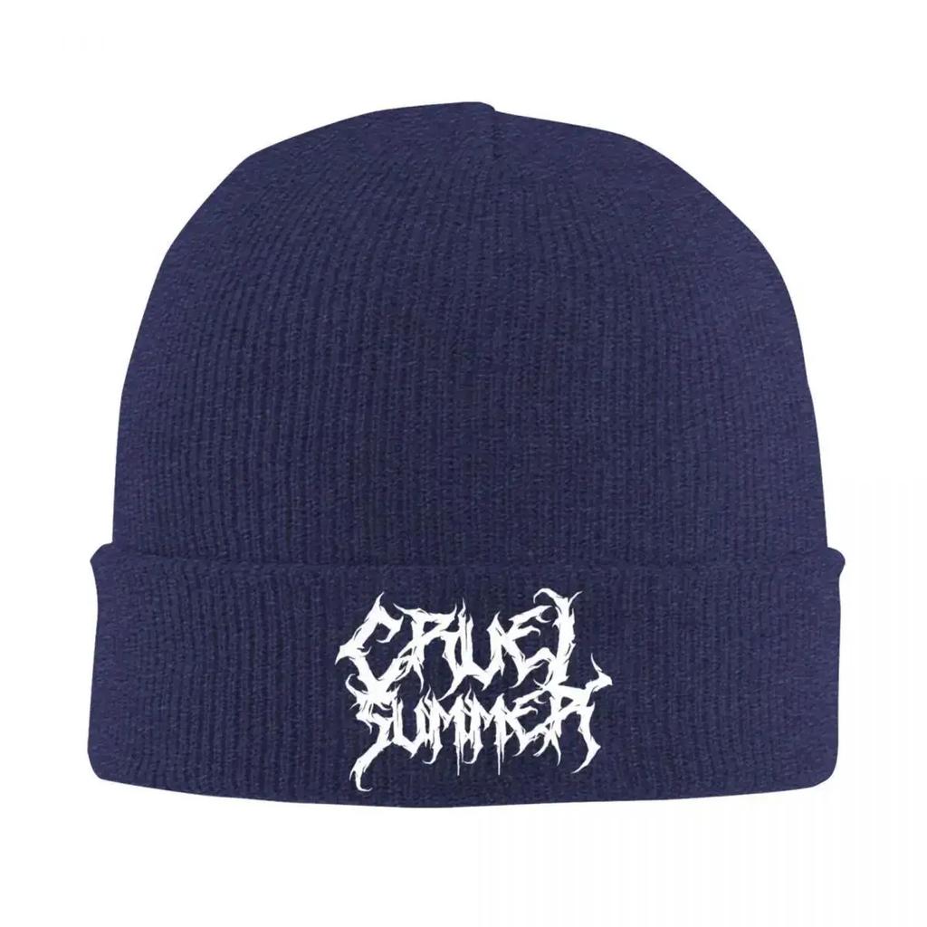 New Black Band Logo Cruel Summer Hat Autumn Winter Skullies Beanies Warm Swiftie Cap Unisex Acrylic Knitted Caps