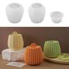 Striped Jar Candle Holder Resin Molds Tray Silicone Molds Resin Epoxy Ornaments Casting Mold for DIY Candlestick Jewelry