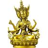 Brass Victory Buddha Mother Figurine Ushnishavijaya Longevity Wisdom Statue for Altar Home Office Decor