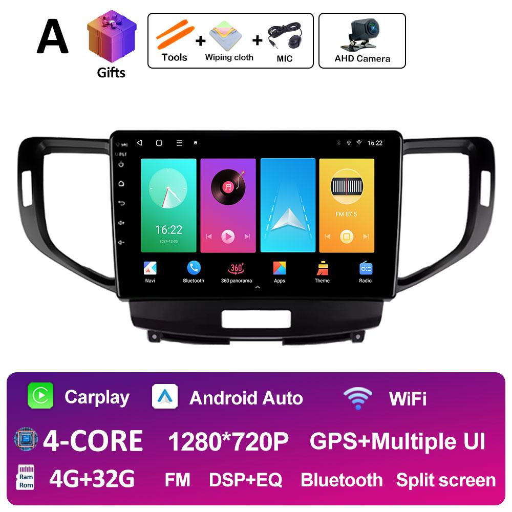 Android Auto Wireless Carplay For Honda Accord 8 2008 2009 2010 2011 2012 GPS Navi 2.5D Touch Screen Cooling Fan Auto Tools WIFI